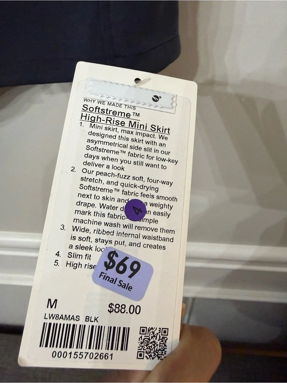 lululemon athletica Navy Mini Skirt with Front Slit